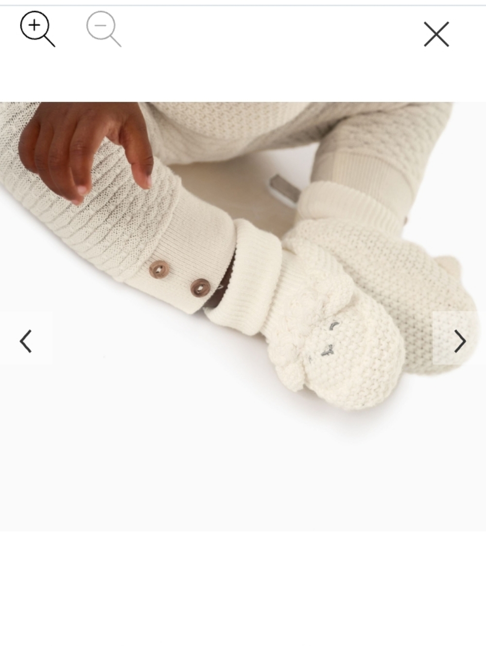 NWT: POTTERY BARN KIDS; SHEEP ORGANIC HAT & BOOTIE SET, IVORY/CREAM, 3-6mo. - Picture 7 of 7